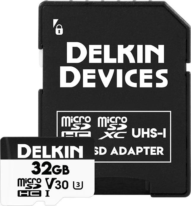 Delkin HYPERSPEED UHS-I (V30) microSD 32GB R:100MB/s W:75MB/s (32 GB, microSD, UHS-I)