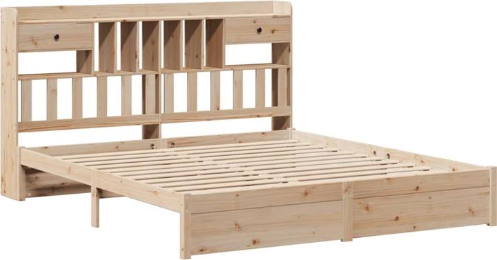 Immagine prodotto VidaXL Letto in legno massiccio Letto matrimoniale con ripiano senza materasso 200x200cm (200 x 200 cm)
