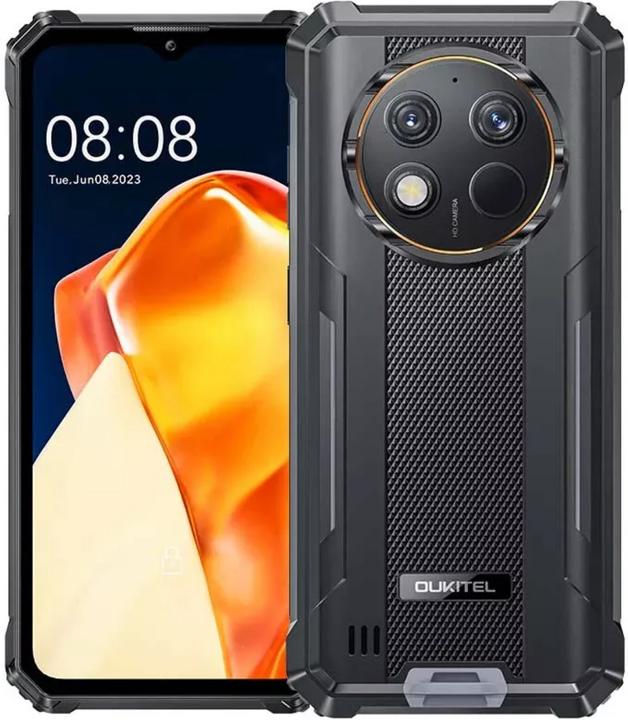 Produktbild Oukitel WP28S (6.52" - NFC - 10.600 mAh - 128 GB, 4 GB RAM) Schwarz (128 GB, Schwarz, Orange, 6.50", Dual SIM + SD, 13 Mpx, 4G)