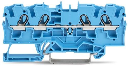 Produktbild Wago DIN-Schienen-Klemmleiste 4x4mm2 blau