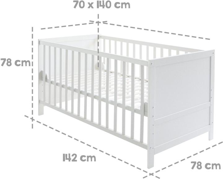 Produktbild Roba Kinderbettset, 70x140 cm Sterne grau (70 x 140 cm)