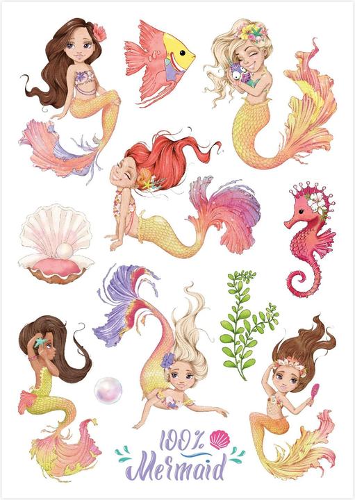 Actual product image Papierdrachen Metallic Tattoos - Mermaids
