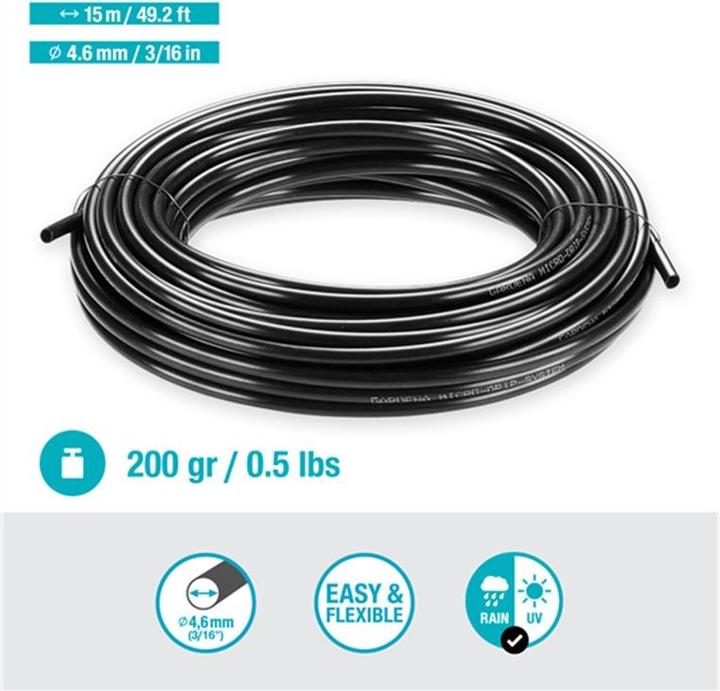 Actual product image Gardena Distribution pipe (3/16"x 15m) (Drip hose + drip tube)