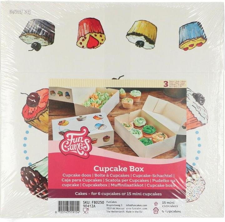 Produktbild FunCakes Cupcake-Schachtel 6 -Cupcakes pk/3