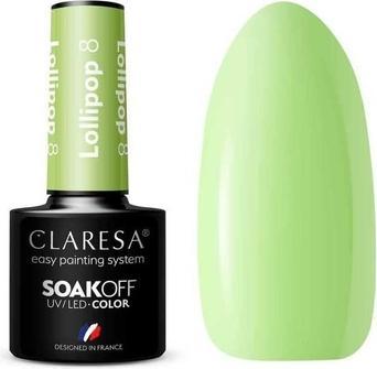 Claresa Lollipop UV Nagellack 5ml - Packung mit 8 Stück (Grün, Farblack)