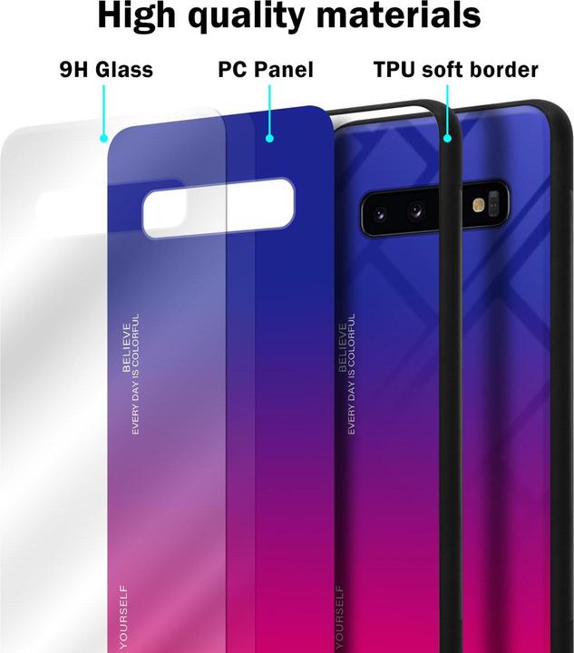 Produktbild Cadorabo TPU 2 Farben Glas Cover (Samsung Galaxy S10)