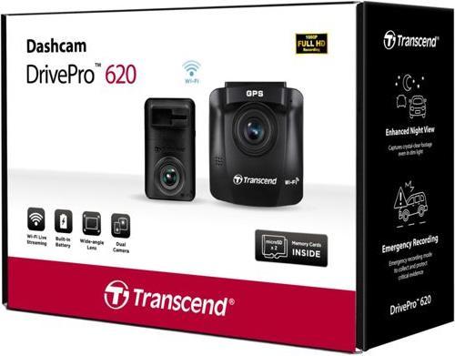 Actual product image Transcend DrivePro 620 (Bluetooth, Wi-Fi, Accelerometer, GPS receiver, Full HD)