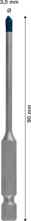Produktbild Bosch Professional Zubehör EXPERT HEX-9 HardCeramic Bohrer, 3 x 90 mm (3 Millimeter)