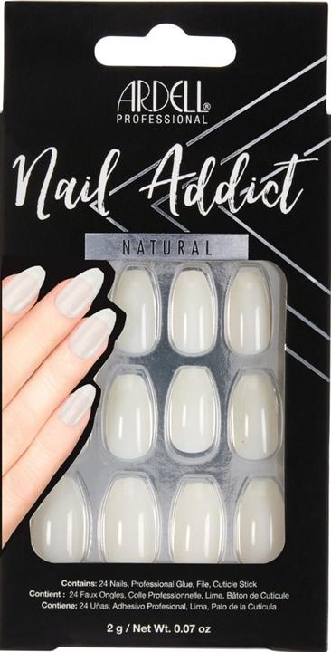 Ardell Nail Addict Natural Ballerina 24 Stk (White)
