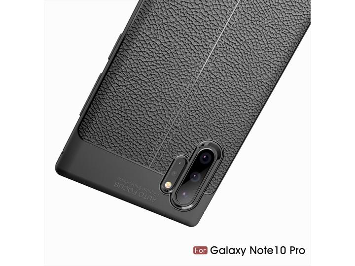 Produktbild Screenguard Samsung Galaxy Note10+ Hülle Leather Design TPU Cover (Samsung Galaxy Note 10+)