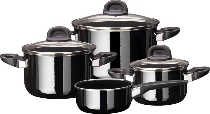 Silit Modesto (24 cm, Ensemble de casseroles et de poêles de cuisson, Acier inoxydable)