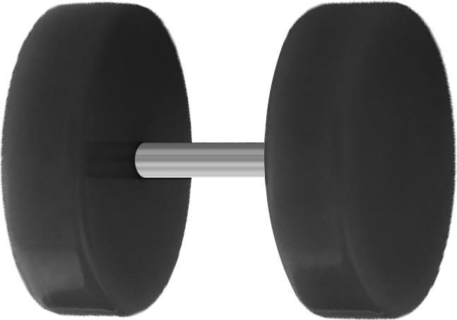 Star Piercing Fake Plug schwarz (Acryl, ohne Messing)
