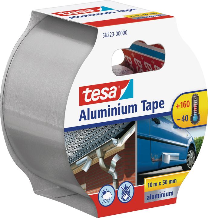 Produktbild tesa Aluminiumband, selbstklebend, für Reparaturen von metallischen Oberflächen (50 mm)