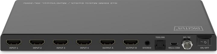 Image du produit Digitus Commutateur matriciel HDMI 4x2 / Multi Viewer, 4K / 30 Hz
