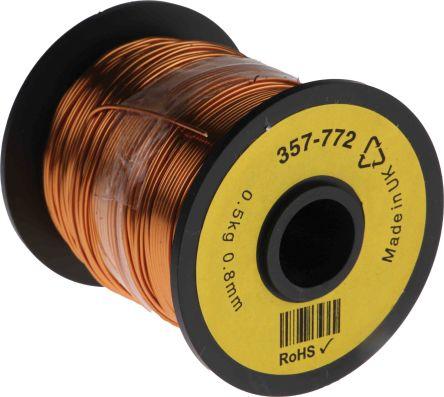 Produktbild Rs Pro Kupferlackdraht 0,8mm PU isoliert 100m (100 m)