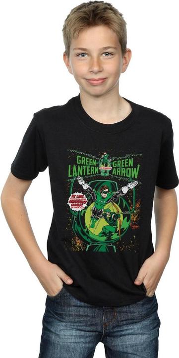 Immagine prodotto Maglietta in cotone con copertina dei fumetti di Lanterna Verde e Freccia Verde per ragazzi (128)