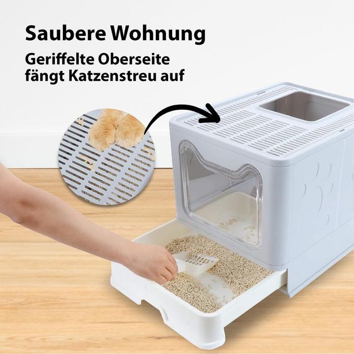 Image du produit Hermex Toilettes pour chats Bac à litière XXL avec couvercle Bac à litière (Bac à litière fermé)