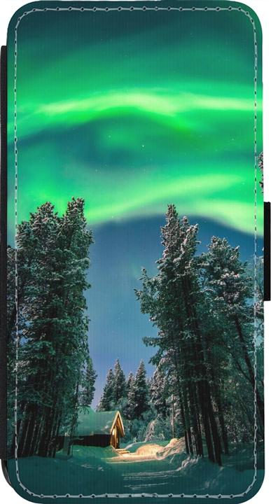Actual product image PhoneLook Coque Wallet noir Winter 22 Northern Lights (Apple iPhone 13 Pro)