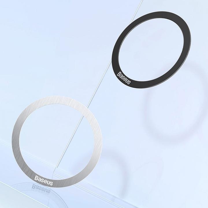 Actual product image Baseus Halo Series Magnetic Metal Ring2pcs/packBlack
