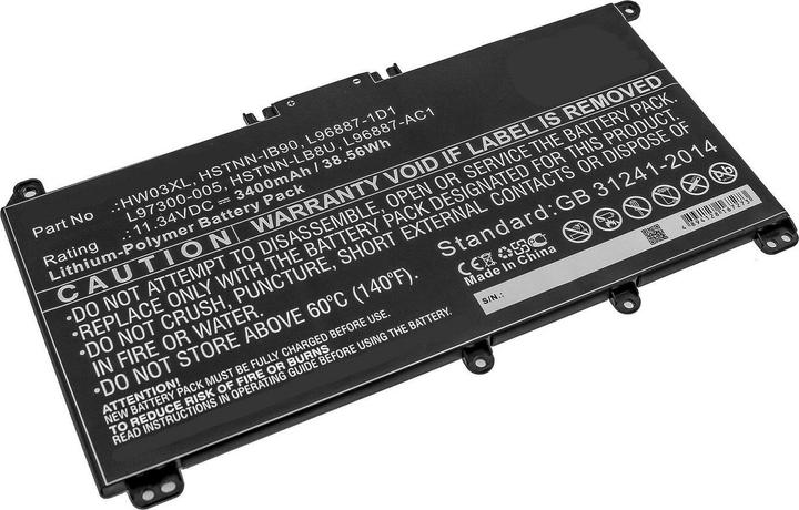 Image du produit V7 BAT HP PAVILION 15-EG 15-EH (3 cellules, 3620 mAh)