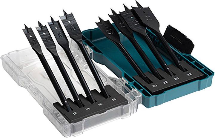Makita Flat milling drill set 8 pcs. (12, 14, 16, 18, 20, 22, 25, 32 millimetres)