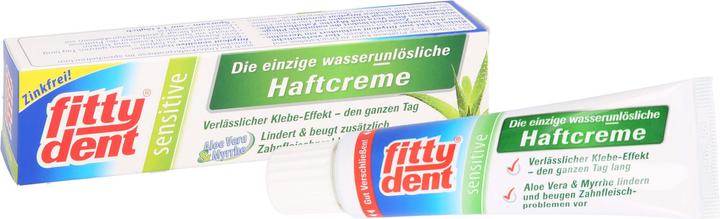 Image du produit Sanhelios fittydent sensitive crème adhésive insoluble dans l'eau pour prothèses dentaires, 40 g de crème