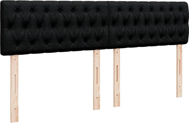 Actual product image VidaXL Ottoman bed with mattresses black 200x200 cm fabric (200 x 200 cm)
