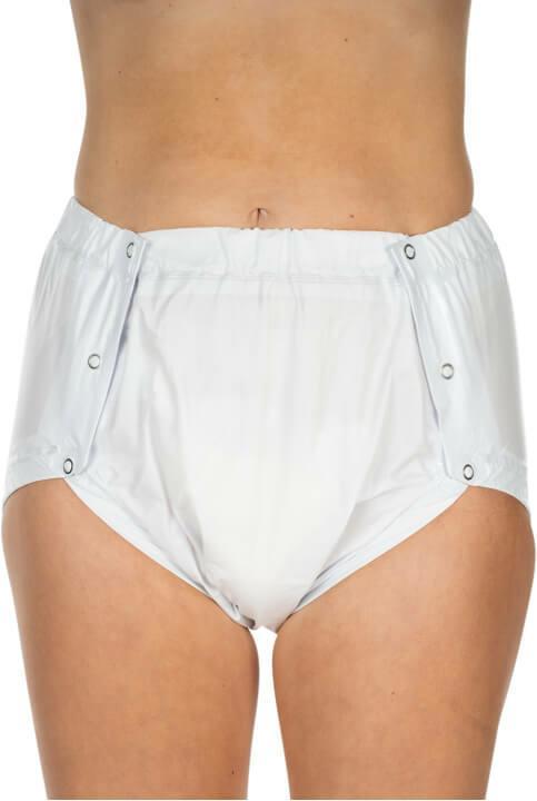Actual product image Suprima PVC briefs buttonable for ladies & gents white (1 x, Large)