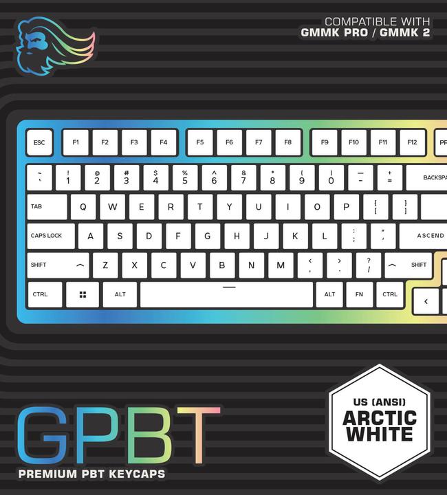 Produktbild Glorious PC Gaming Race GPBT Keycaps - 114 PBT Tastenkappen, ANSI, US-Layout