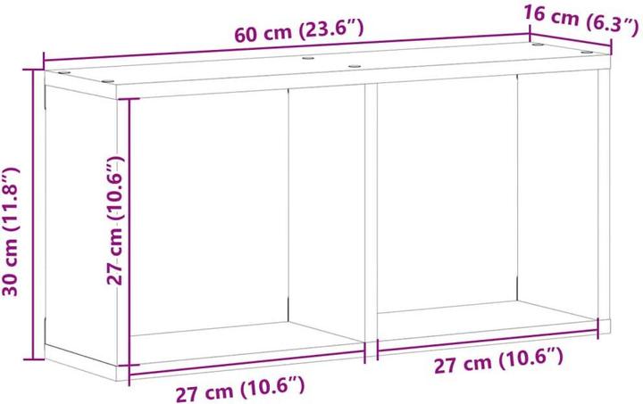 Image du produit VidaXL Armoire murale (60 x 16 x 30 cm)