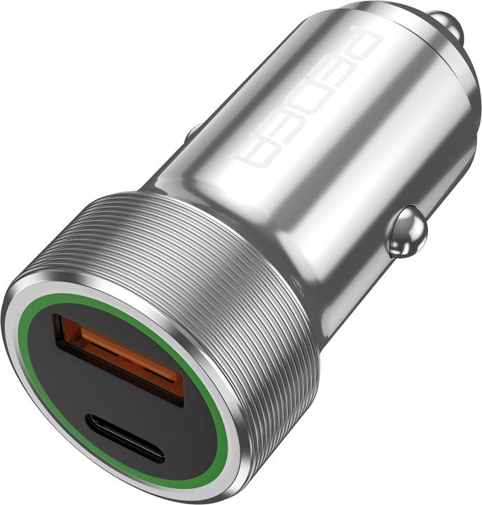 Produktbild Pedea KFZ-Schnelladegerät ""Dual"" 20 Watt für USB Typ A/C, silb