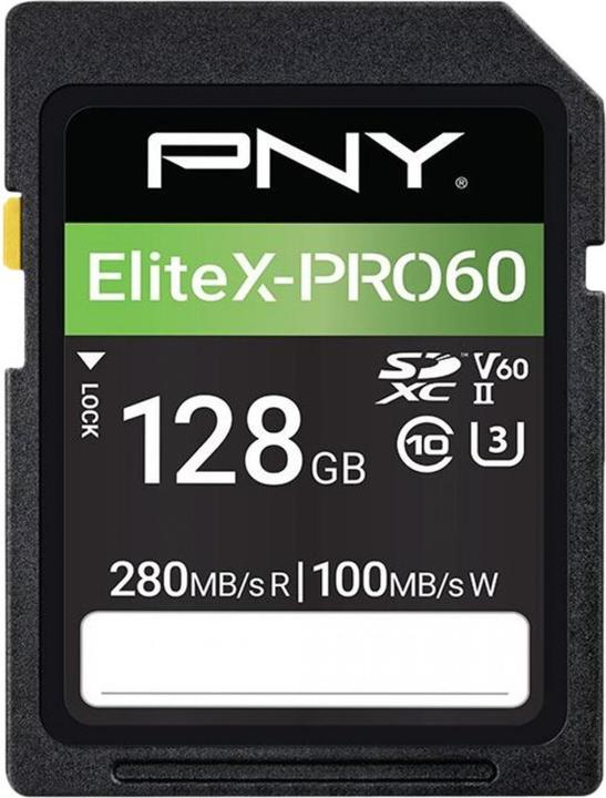 PNY SD XC Card 128GB X-PRO 60 Class 10 UHS-II retail (128 GB, microSDXC, U3, UHS-II)