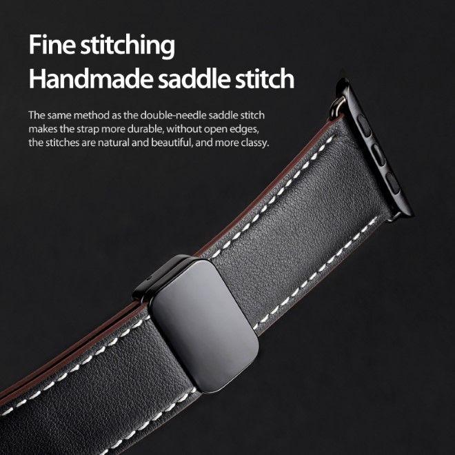 Actual product image Dux Ducis YA Strap (38 mm, 40 mm, 41 mm, Genuine leather, Apple Watch Series 1, Apple Watch Series 2, Apple Watch Series 3, Apple Watch Series 4, Apple Watch Series 5, Apple Watch Series 6, Apple Watch Series 7, Apple Watch Series 8, Apple Watch Series 9, Apple Watch SE)