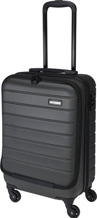 ProWorld Koffer-Trolley mit TSA-Schloss, Teleskopgriff, dunkelgrau, 20 Zoll, ABS, 35 x 22 x 55,5 cm (37 l, Handgepäck (bis 50l))