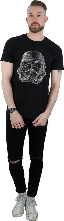 Actual product image Star Wars Mens Stormtrooper Scribble Helmet T-Shirt (XL)