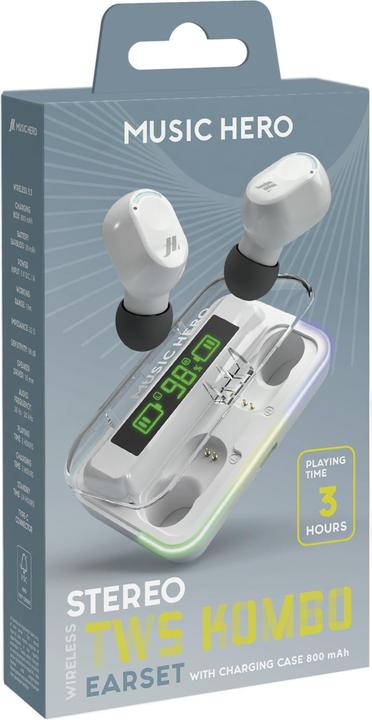 Immagine prodotto SBS Auricolari TWS con custodia di ricarica e schermo LCD (3 h, Senza fili)