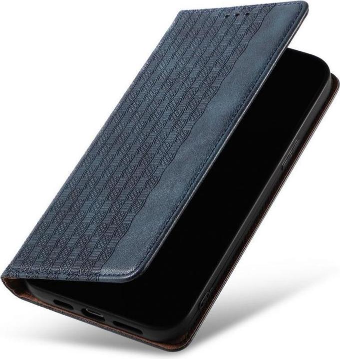 Image du produit Hurtel Étui Strap magnétique pour iPhone 12 Portefeuille + Mini Longe Bleu (Apple iPhone 12)
