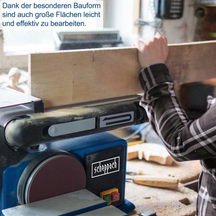 Immagine prodotto Scheppach Levigatrice a nastro e a disco BTS800 (Tritacarne da banco, Smerigliatrice, 370 W)