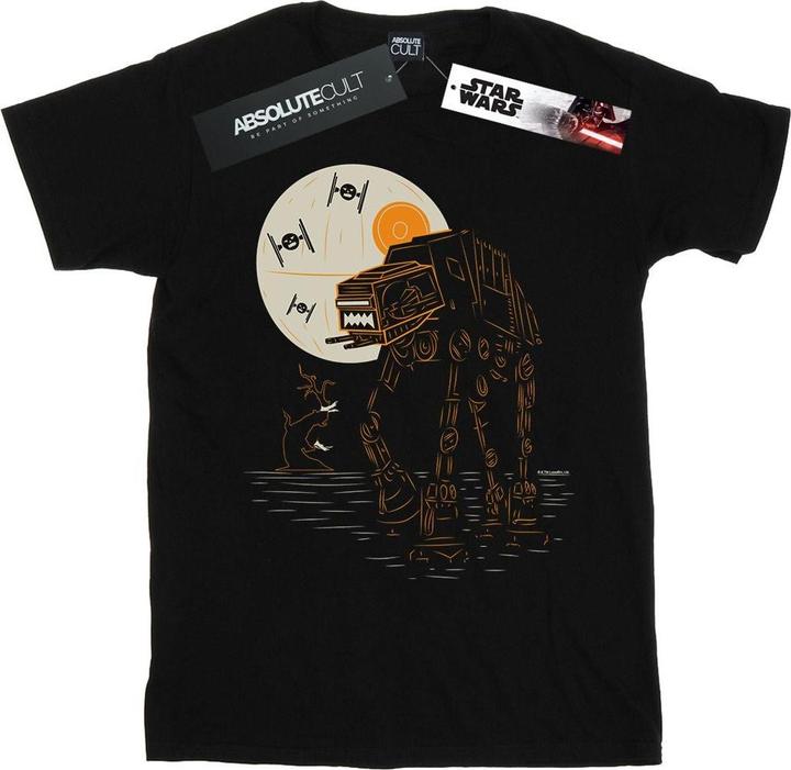 Actual product image Star Wars Womens/Ladies Halloween AT AT Cotton Boyfriend T-Shirt (3XL)