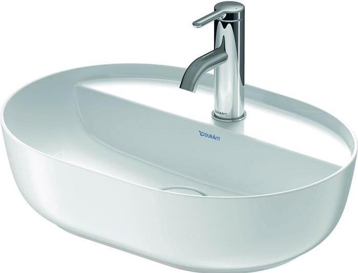 Duravit Lavabo da appoggio LUV o ÜL m HLB 500x350mm 1 HL bianco satinato (350 mm, 500 mm)