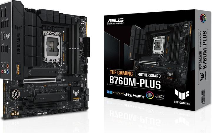 Image du produit ASUS MB TUF GAMING B760M-PLUS (Intel,1700,DDR5,mATX) (LGA 1700, Intel B760, mATX)
