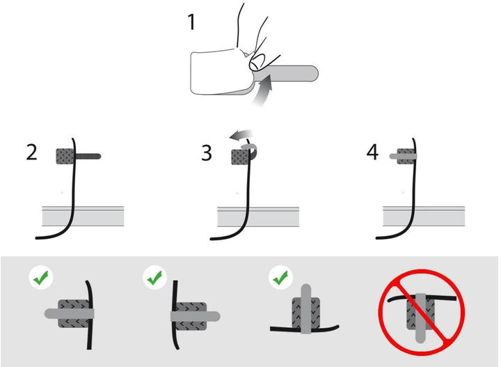 Produktbild Label-the-cable Klettkabelhalter selbstklebende (Klettkabelbinder, 90 mm, 50 Stk.)