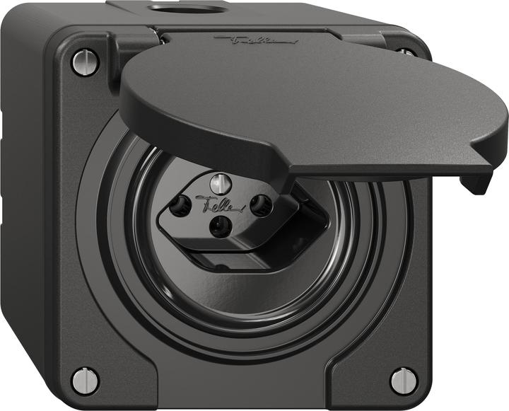 Produktbild Feller NEVO NAP Steckdose T13 nass schwarz
