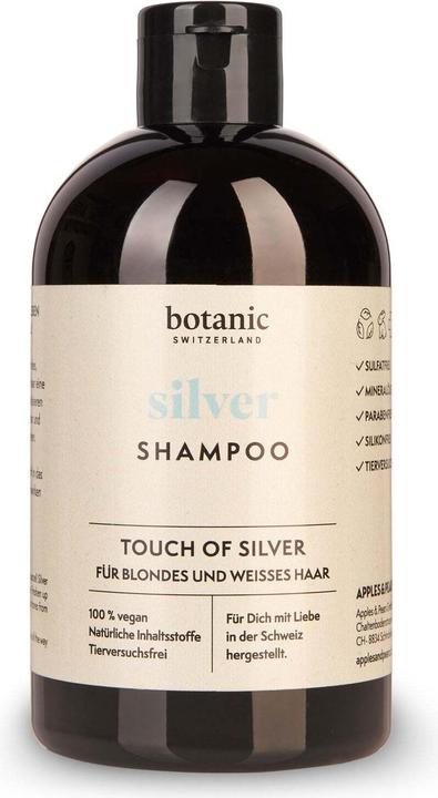 Botanic Switzerland silver | Shampoo für blondes & weisses Haar (500 ml, Silbershampoo)