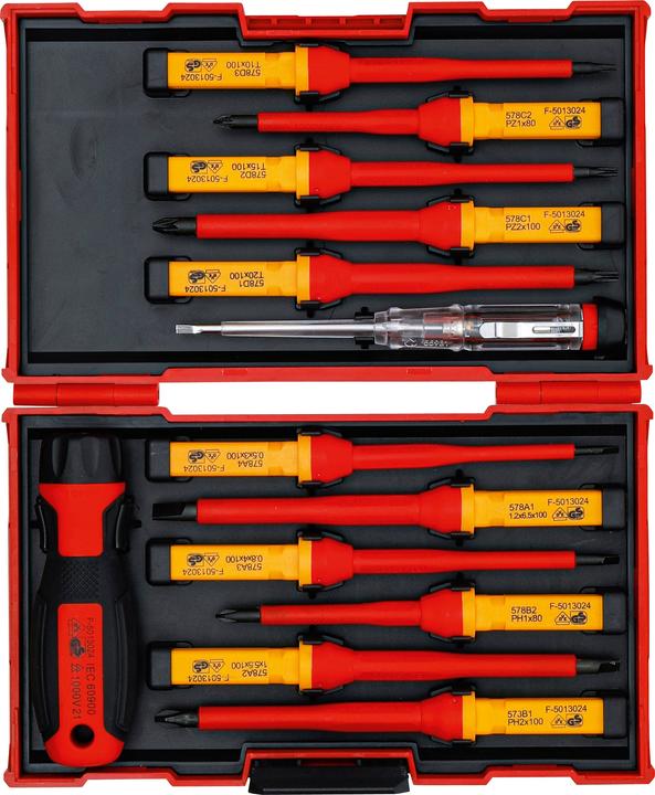 Productafbeelding BGS VDE-schroevendraaierset | met verwisselbare klingen | 13 stuks.