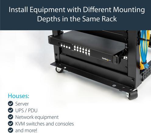 Actual product image StarTech 4in Rack Depth Adapter - 1u