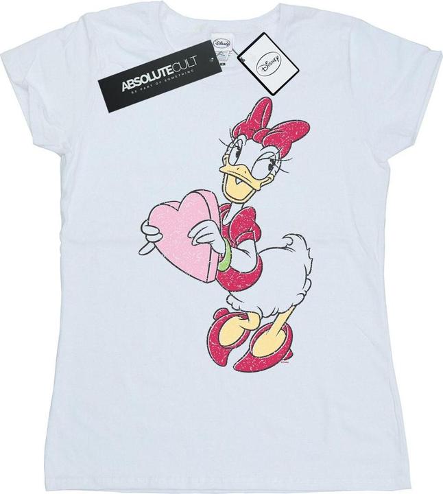 Actual product image Disney Womens/Ladies Daisy Duck Love Heart Cotton T-Shirt (XXL)