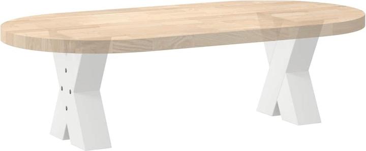 Actual product image VidaXL Coffee table legs X-shape 2 pcs. White 30x(30-31) cm steel table leg