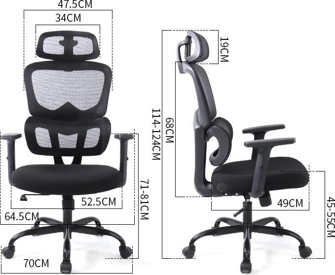 Image du produit Tuckano Chaise de bureau ergonomique T6 noire