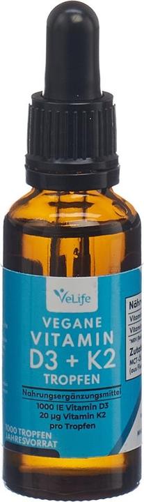 VeLife D3 K2 vegan drops (1 Piece, Droplet, 83 g)